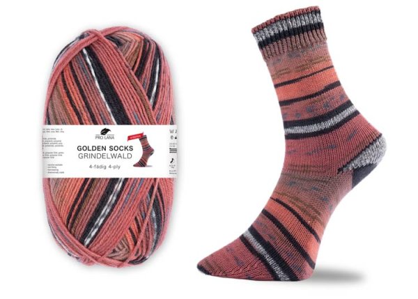 Grindelwald, stretch sock wool, Golden socks, Pro Lana, golden socks